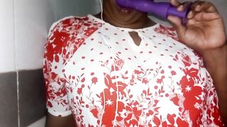 Sri Lanka Bathroom Fun Selfie Sex Toy Play and Pissing | බාත් රූම්