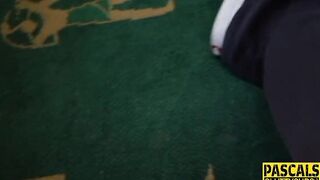 Dominated skinny blonde gets mouth nailed