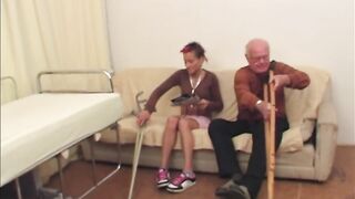 19 Yo sluts screwed by grandpa Mireck into the waiting room