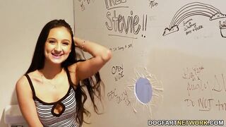 Eliza Ibarra Is Not Young For Gloryhole Fucking With long african penis