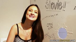 Eliza Ibarra Is Not Young For Gloryhole Fucking With long african penis