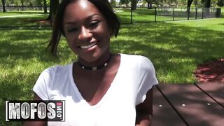 Black mistress Evi Rei gets fuck by white penis into