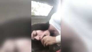 Turned On cunt with mouth Satisfies Her Black Boyfriend Inside the Car