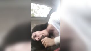 Turned On cunt with mouth Satisfies Her Black Boyfriend Inside the Car