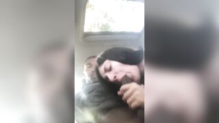 Turned On cunt with mouth Satisfies Her Black Boyfriend Inside the Car