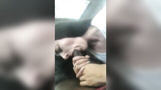 Turned On cunt with mouth Satisfies Her Black Boyfriend Inside the Car