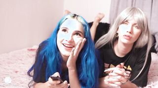 2 young lusty latinas explore their sexuality together and see