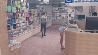 【MMD R-teenie SEX DANCE】FUCKING INTO a JAPANESE BOOKSTORE HOT SEXY BUTT 激しいセックス [MMD]