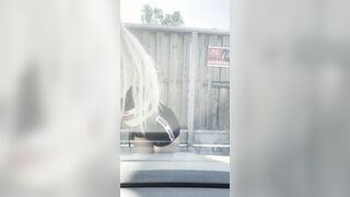 Boobs Shaking Vehicle Windows Washing!!!