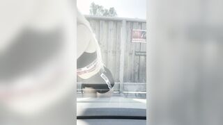 Boobs Shaking Vehicle Windows Washing!!!