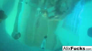 Alix Lynx & Jenna J. Ross are Recorded inside the Pool