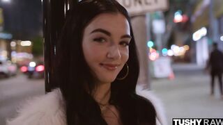 TUSHYRAW Blue-eyed babe gets her tight butt filled up