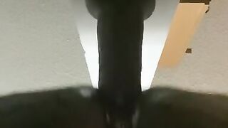 Black BBW Soak Twat Warming up to Vibrator