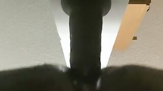 Black BBW Soak Twat Warming up to Vibrator