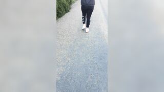 Step Cougar doesn't Wear Lingerie under Fila Pants got Fuck inside Outdoors Place by Step Son