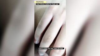 I Begged my gf to let me Insert an Anal Dildo in her Pure Asshole, and make her Squirt.