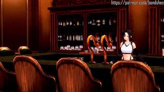 Aerith and some Men got a Blowing and Fucking Sex Party going at Tifa's Bar