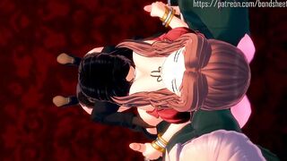 Aerith and some Men got a Blowing and Fucking Sex Party going at Tifa's Bar
