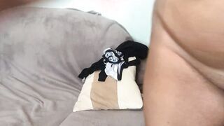 Sweet Chubby Dark Haired take off Adorable Pajama for you and Play with Huge Booty and Soak Twat!