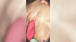 Wife Having Fun with G Spot Toy, Soak Vagina.