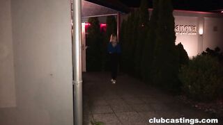 Blonde exchanging blowjobs for money