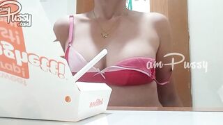 Amateur eastern chick is eating nude