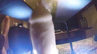 sexy mom Ride a Big Dildoe on her Banging Bench to Multiple Orgasms