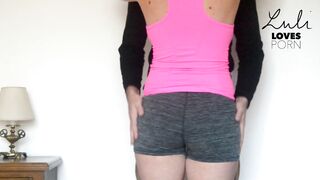 Luli Shows her Body and Teases inside Hotpants and Tight Sport Clothes