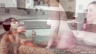 INTERRACIAL DYKE SEX in the bathtub
