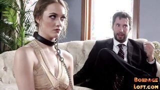 Curvy bdsm chick fucked by their domina inside filthy threeway