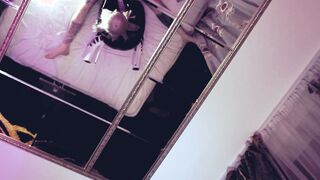 hot Dominatrix Eva Rubber Play with a Penis CBT Sex Toys FETISH Kink Fem Dom Bondage mom Old Gf Blonde