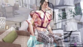 Vulgar Friends have Interracial Sex with each other - Erotic sexy Animations