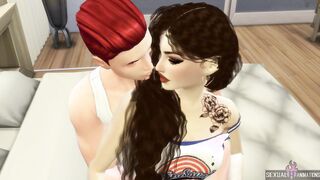 Lovers has Sex after an Intimate and Romantic Moment - Erotic babe Animations