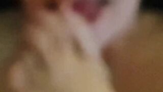 Big Facial with a Huge Cum Blast, my Fiance with Huge Boobs Suck Feet, Cummed on Face, Feetcouple69