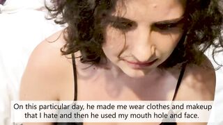 Unhappy Slave Cruelly and Messily Face Fuck