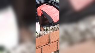 Ebony Lovers Oral Sex, Finger Nailed out Side the Vehicle at a Parking Lot