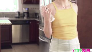 Attentive 18 yo stepsister Hyley Winters kept buggin her stepbrother