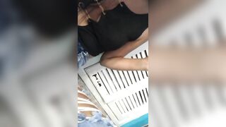 a very long pissing from this cunt with mouth urinates all her clothes huge mess