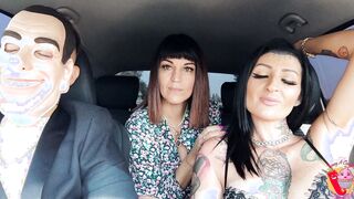 Ladymuffin And Tommy A Canaglia into macchina con Diana Zilli