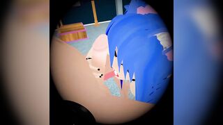 Vr Virtual Reality Game Nympho Coach pov Egirl cat sluts blue hair piss squirt stuffed blow job cum