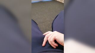 Step milf risky hand job into living room make step son cock strong near family