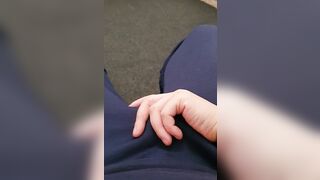 Step milf risky hand job into living room make step son cock strong near family