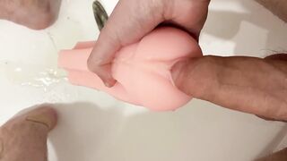 Peeing inside the Twat
