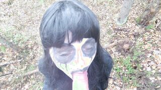Happy Halloween. Whore witch caught up with me inside the forest and blown my cock