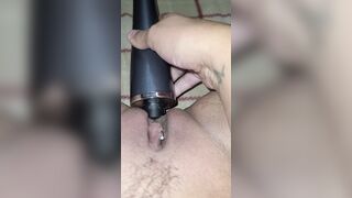 Nailed My vibrator feels so perfect into of my squirting tight white twat