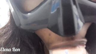 point of view sloppy blow Job inside the restroom