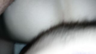 Lusty long booty fiance gets screwed by thick dick and cummed on new booty plug
