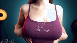 Cum on Purple Shirt (Simulated)