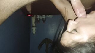 Cutie Italian mom making love to my dick with her mouth.
