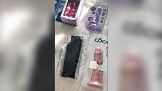 Cum view my new lingerie and dildos daddy